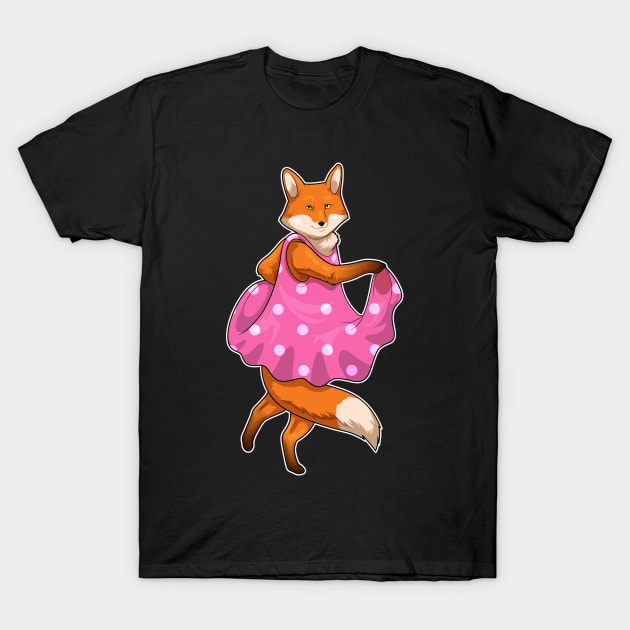 Fox Polka Dots Dress T-Shirt by Markus Schnabel